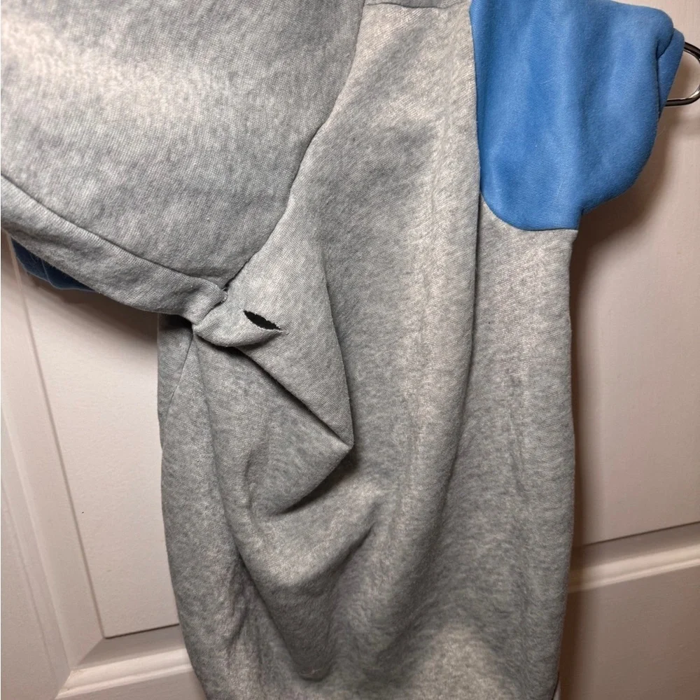 Gray and Blue Dog Hoodie